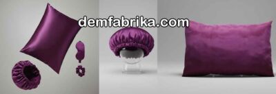 saten kıvrıcık saçlar için uyku seti